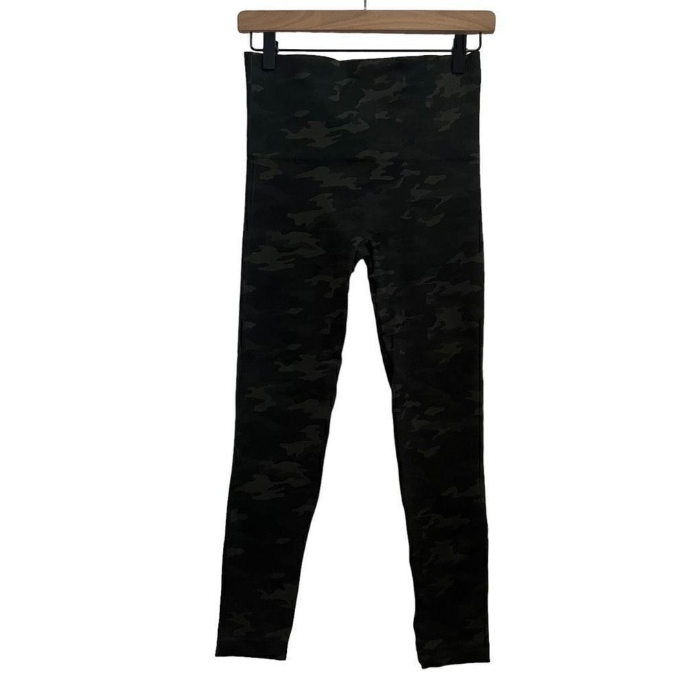 Spanx Green Camo Leggings Tights Size M